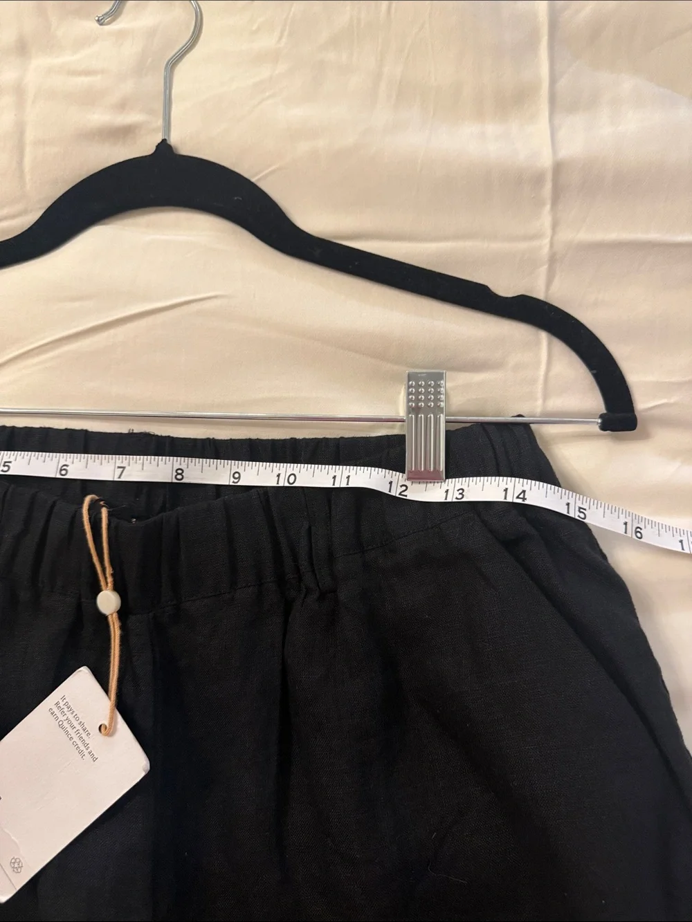 NWT Quince 100% European Linen Pants Black Medium (332)